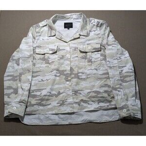 Sanctuary Women's Camo military style shirt jacket shacket neutral XL